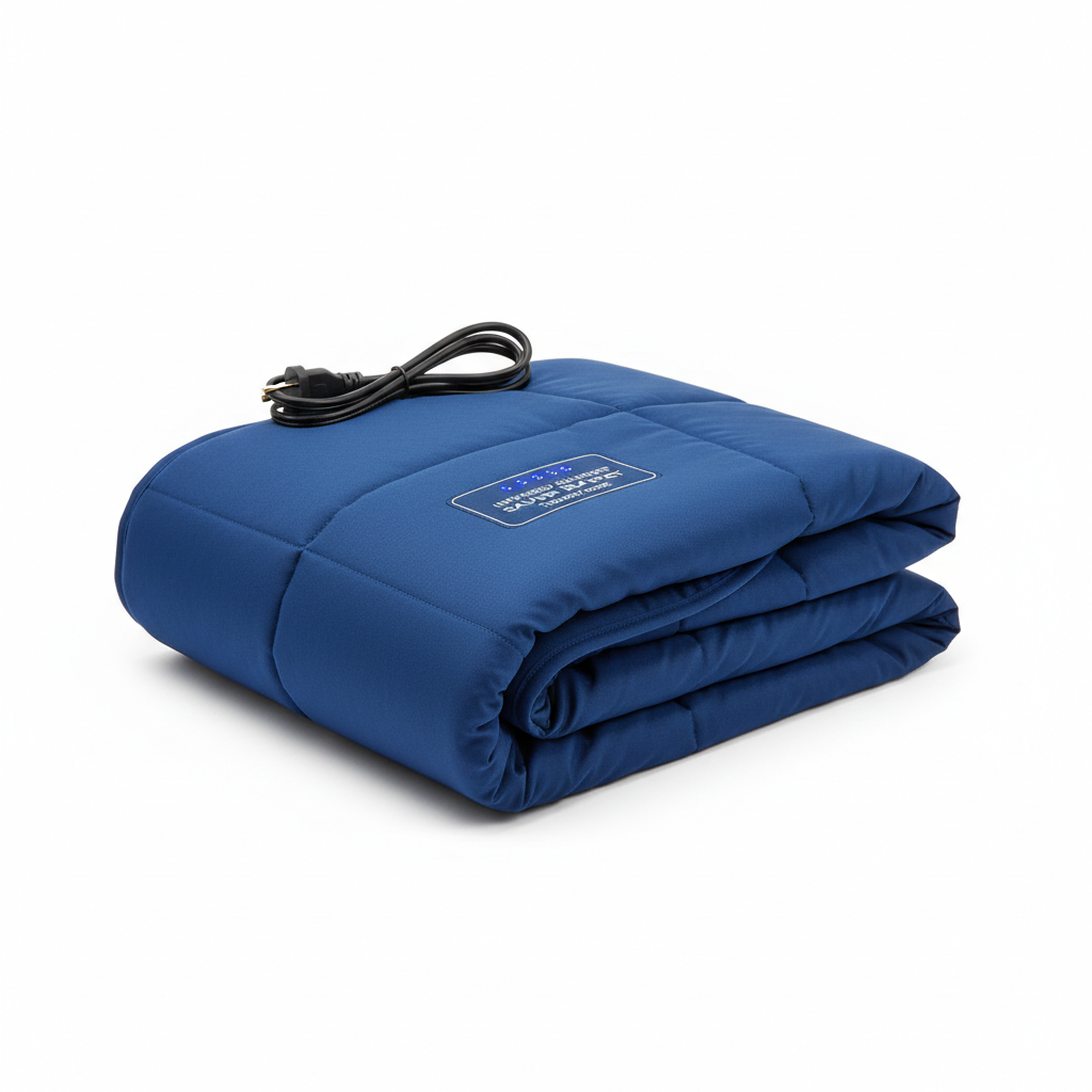 Infrared sauna blanket in blue