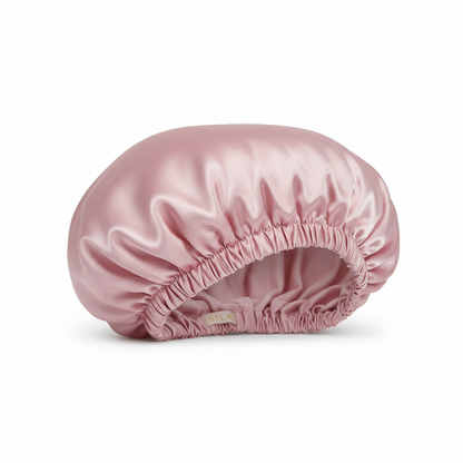 Satin sleep bonnet in pink