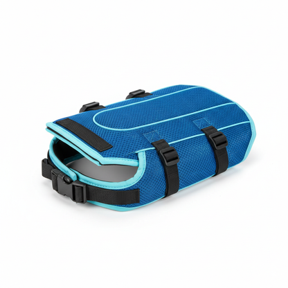 Dog cooling vest in blue