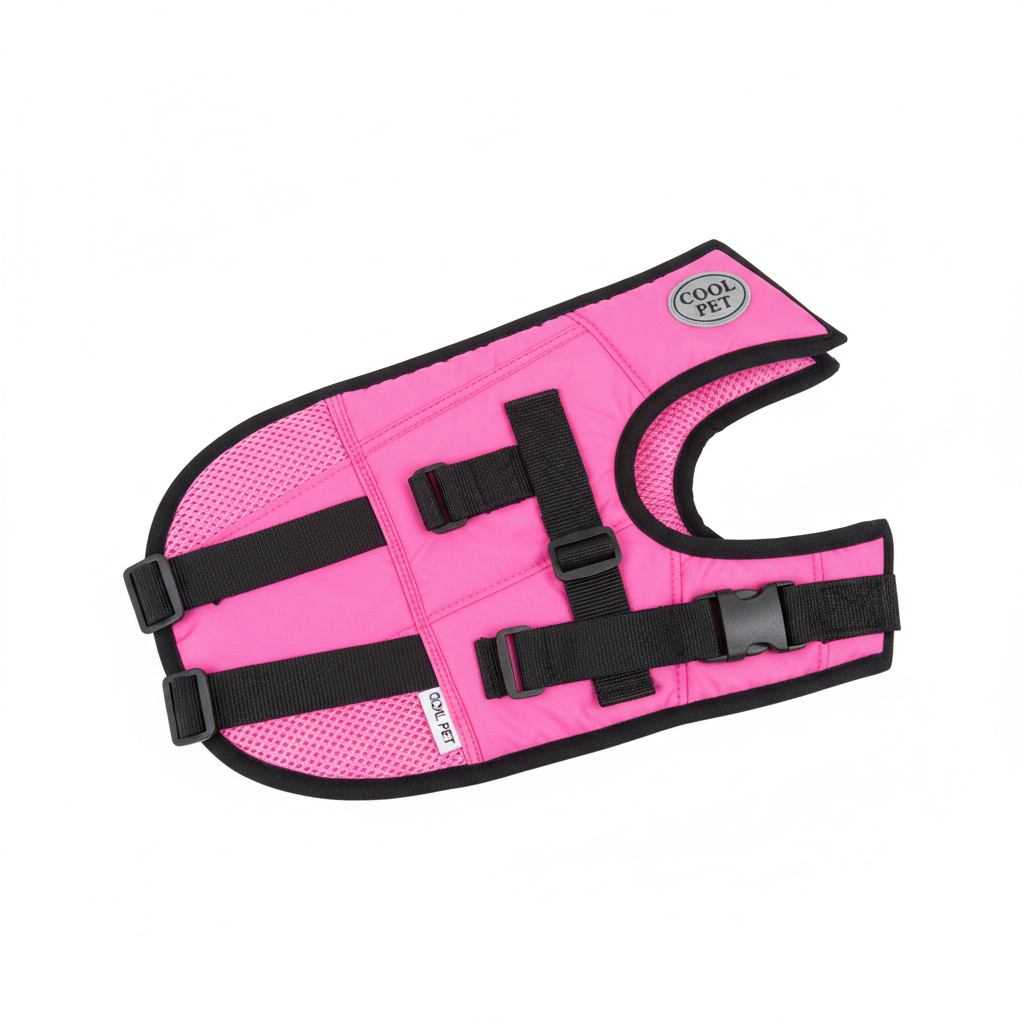 Dog cooling vest in pink