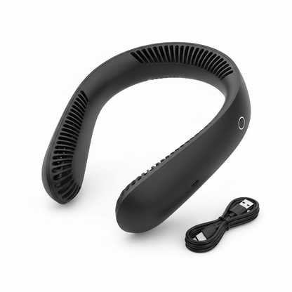 Portable neck fan in black